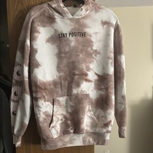 Stay Positive Tie-Dye Hoodie